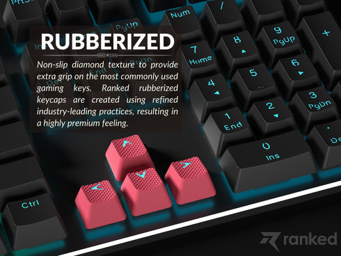 Rubberized TPR Keycaps - 23 Keys