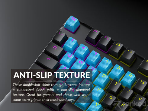 Rubberized TPR Keycaps - 23 Keys