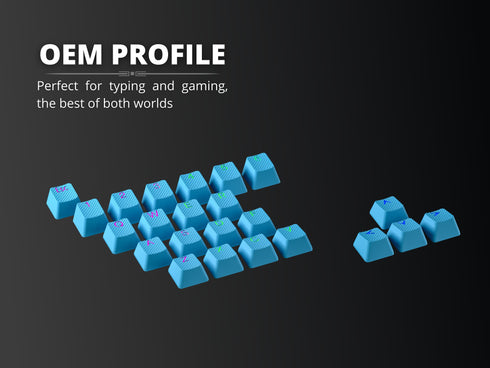 Rubberized TPR Keycaps - 23 Keys