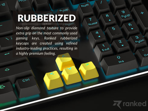 Rubberized TPR Keycaps - 23 Keys