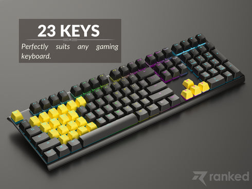 Rubberized TPR Keycaps - 23 Keys