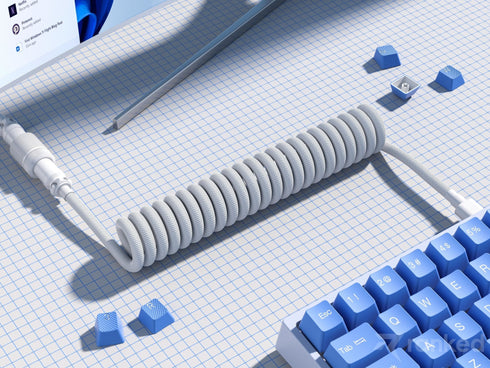Coiled Keyboard Cable | 5-Pin Aviator Connector - Ranked