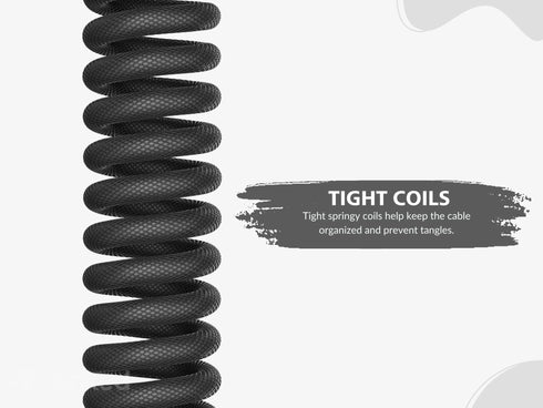 Coiled Keyboard Cable | 5-Pin Aviator Connector - Ranked