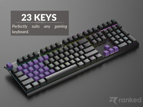 Rubberized TPR Keycaps - 23 Keys - Ranked