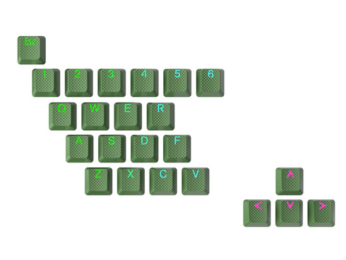 Rubberized TPR Keycaps - 23 Keys - Ranked