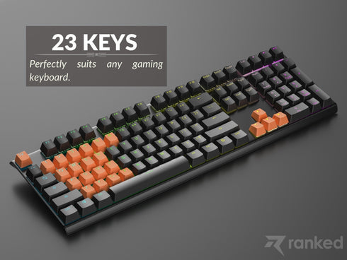 Rubberized TPR Keycaps - 23 Keys - Ranked
