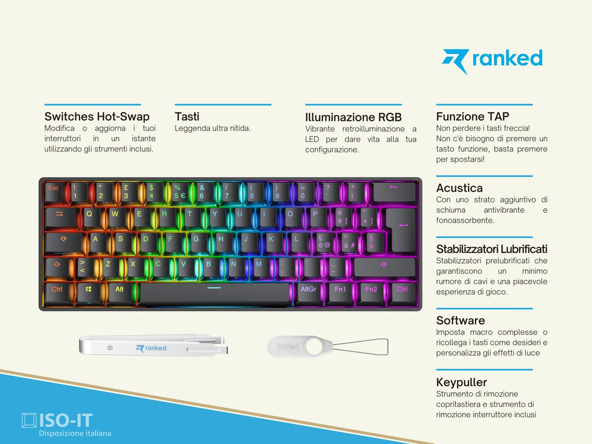 Supernova s60 Mechanical Gaming Keyboard [ISO IT] Ranked