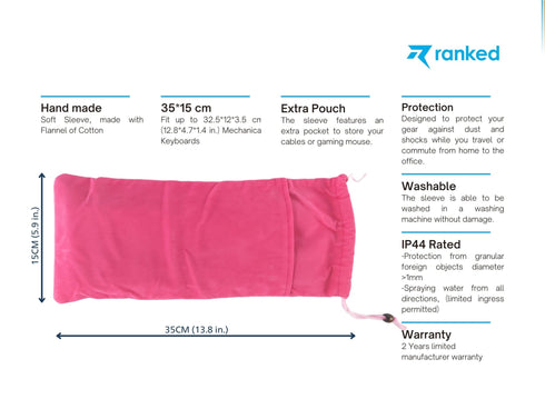 Travel Sleeve for Mechanical Gaming Keyboard - Ranked