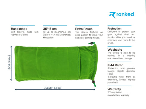 Travel Sleeve for Mechanical Gaming Keyboard - Ranked