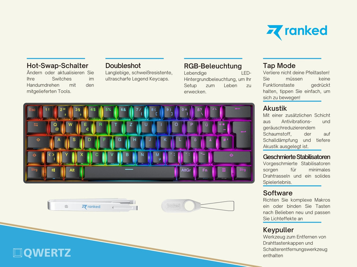 Supernova s60 Mechanical Gaming Keyboard - [ISO DE] – Ranked