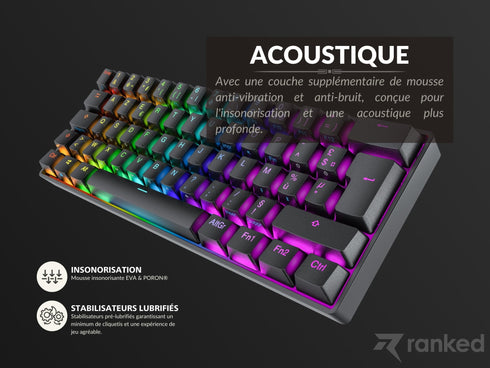 Supernova s60 Mechanical Gaming Keyboard - [ISO FR] – Ranked