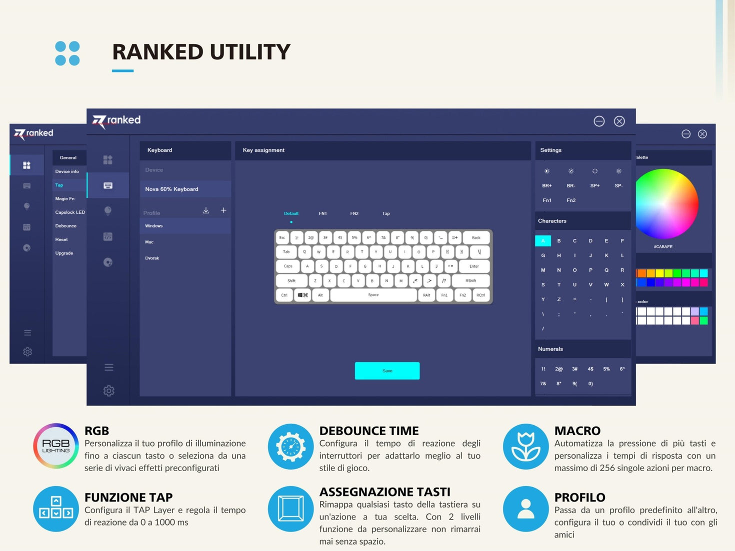 Supernova s60 Mechanical Gaming Keyboard [ISO IT] Ranked